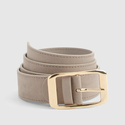 UNICORN Thick Faux Suede Boyfriend Belt With Gold Buckle One size