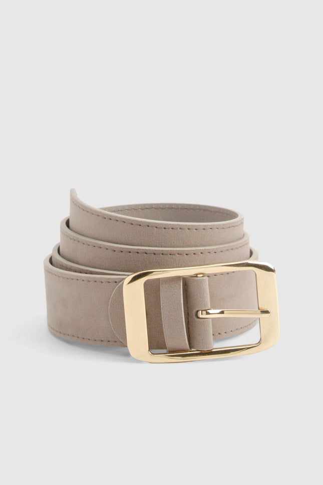 UNICORN Thick Faux Suede Boyfriend Belt With Gold Buckle One size