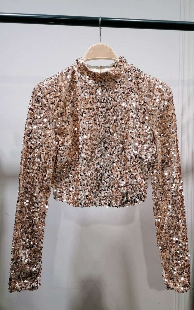 UNICORN Women's shirt crop top beige xs s m l