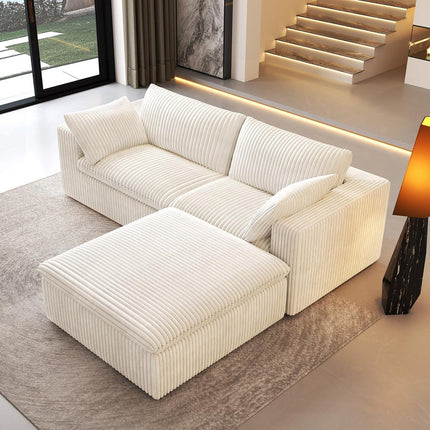 UNICORN Oversized Modern Sofa with 2 Ottomans and 2 Middle Seats