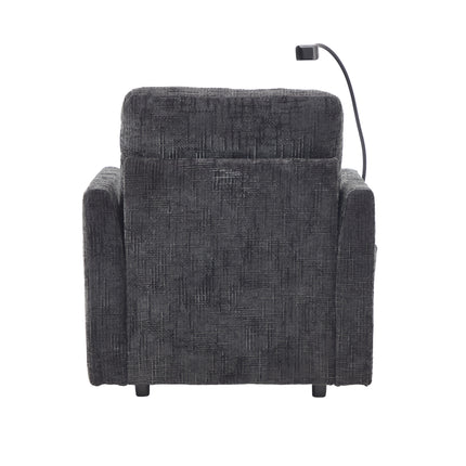 UNICORN Multifunctional Recliner Sofa, Lounge Chair with Phone Holder Black