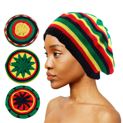 UNICORN Chic Knit Beret with Faux Braids Versatile & Windproof