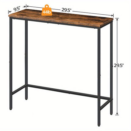 UNICORN Console Table in Rustic Brown Black White Measuring 74.93 cm