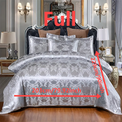UNICORN Luxury European Jacquard Satin High-Quality Duvet Cover Three-Piece Set