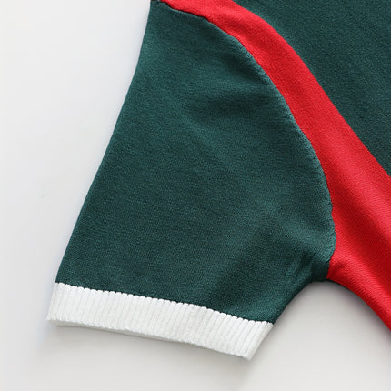 UNICORN Men Stylish Color Block Striped Knit Jersey Dark green s m l xl xxl
