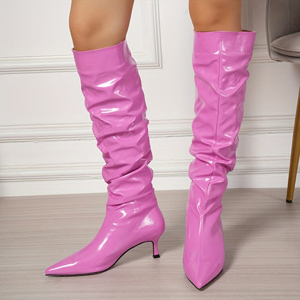 UNICORN Womens Elegant Comfort Boots Pointed Toe High Heels