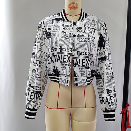 UNICORN designed Trendy Patterned Baseball Jacket for Women s m l xl xxl