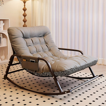 UNICORN Modern Bedroom Rocking Chair, Indoor Two-Seater Orange Beige Gray
