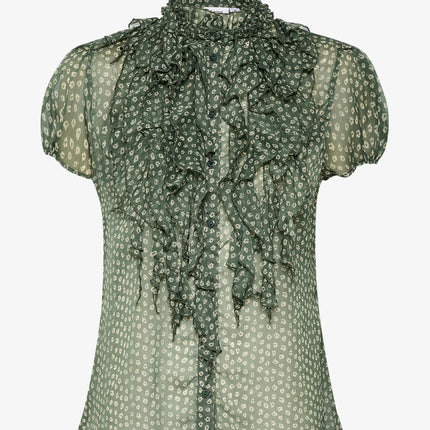 UNICORN Women's polka dot blouse green light blue white yellow xs s m l xl xxl