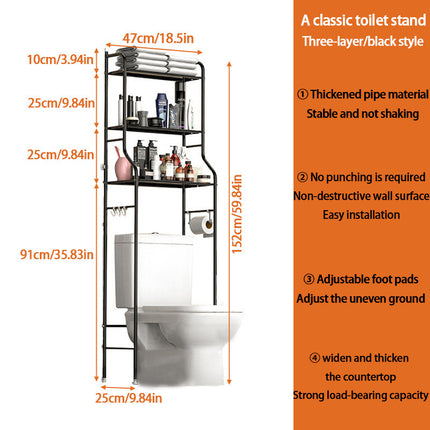 UNICORN 3-Tier Bathroom Storage Shelf Over-The-Toilet Organizer