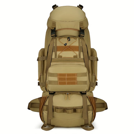 UNICORN 100-Liter Large Capacity Cloth Hiking Backpack Black Khaki Green