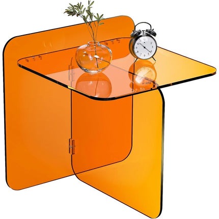 UNICORN Acrylic Drinking Table Transparent Round Side Table Green Orange