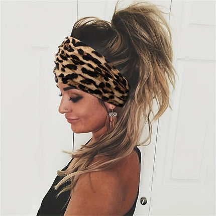 UNICORN 2 Blend Headbands in Bohemian Style Ideal for Sports with Leopard Print