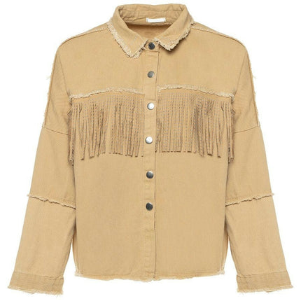 Dames jas beige zwart blauw onesize