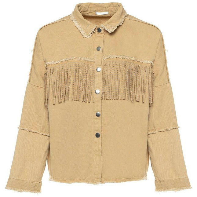 Dames jas beige zwart blauw onesize