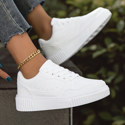 UNICORN Women's White Low-Top Sneakers - Breathable Non-Slip Casual Running Shoes