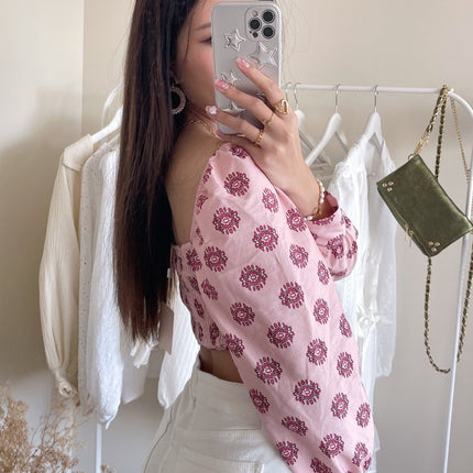 UNICORN Women's shirt top pink white s m