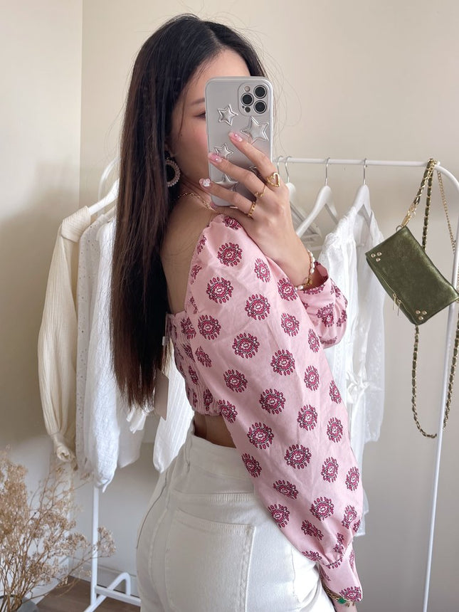 UNICORN Women's shirt top pink white s m