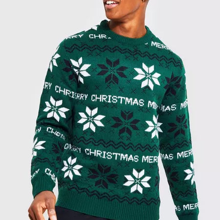 UNICORN Men's sweater Christmas pattern dark green xs s m l xl