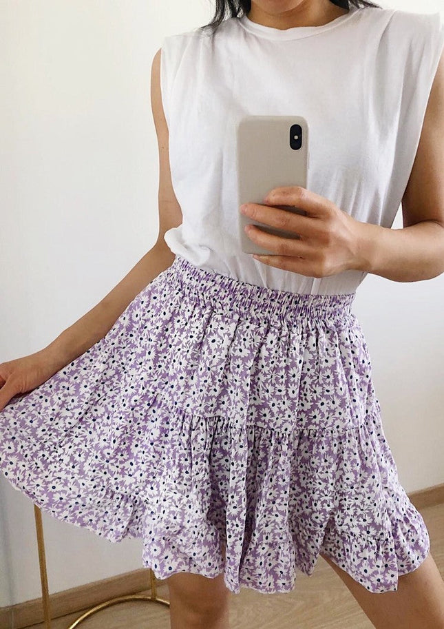 UNICORN Women's skirt purple white m l