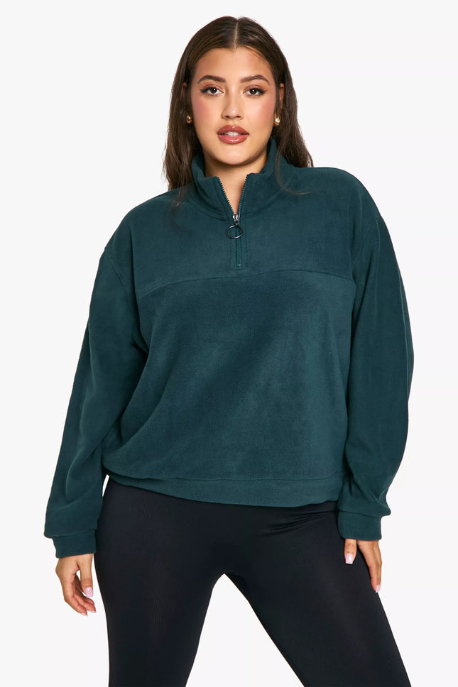 UNICORN Women's Plus Fleece Sweater With Medium Zipper 46 48 50 52