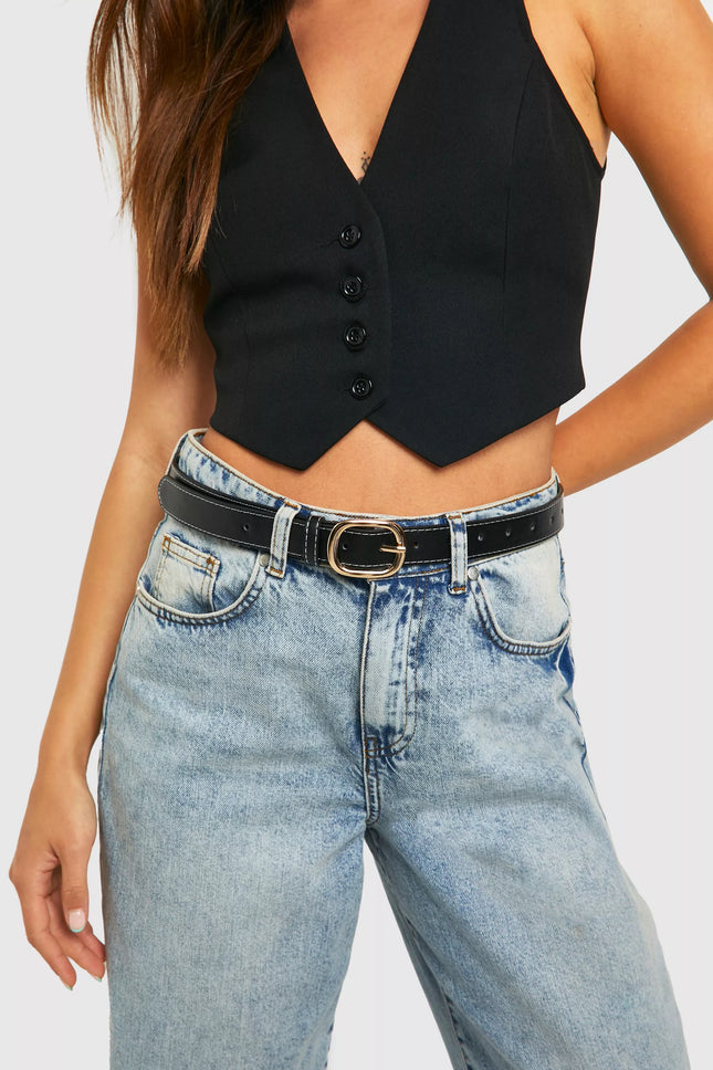 UNICORN Woman's Belt with contrasting stitching and buckle One size