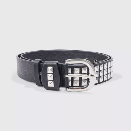 UNICORN Men's black belt with studs S M L XL