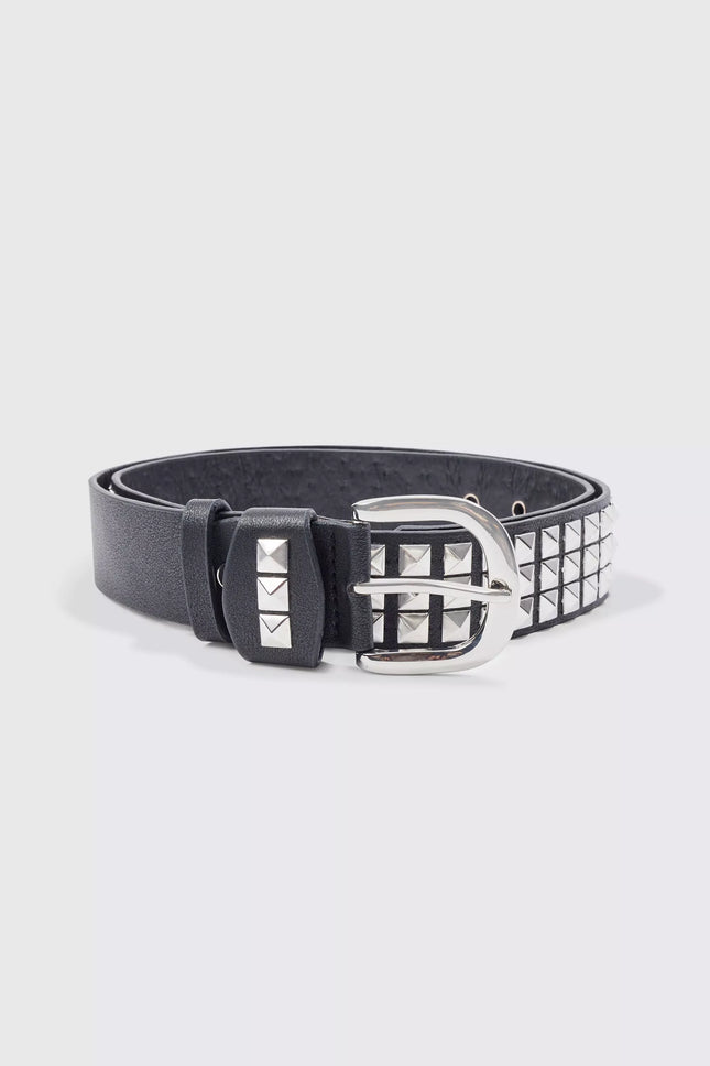 UNICORN Men's black belt with studs S M L XL