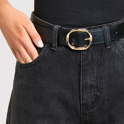 UNICORN Women's belt with buckle black one size