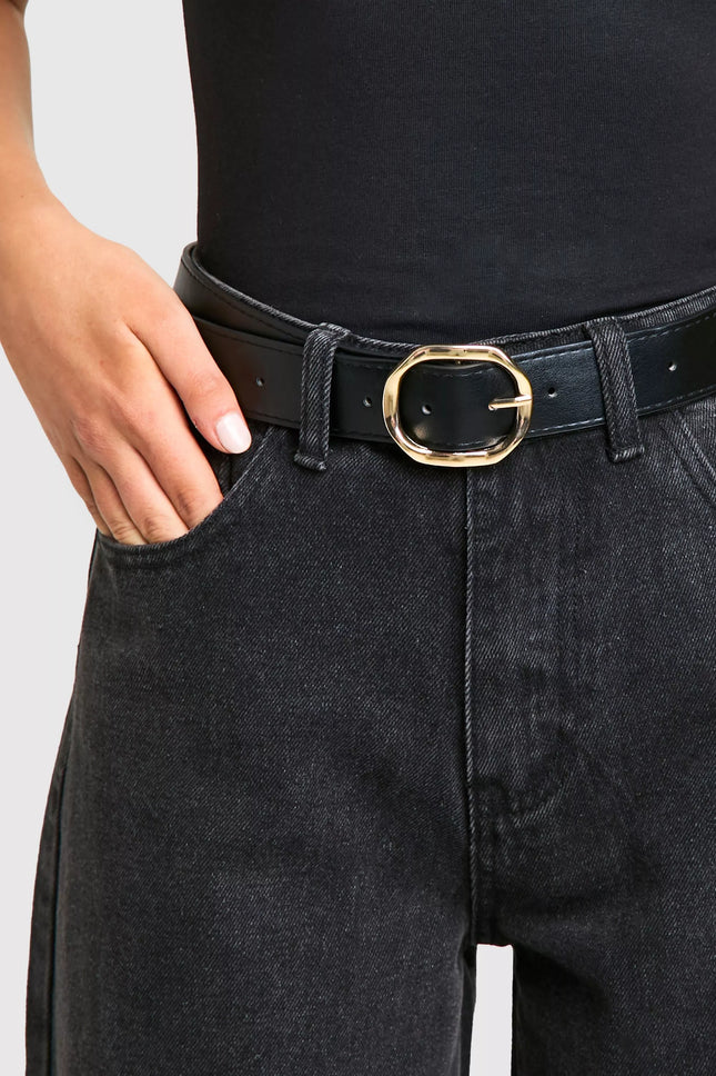 UNICORN Women's belt with buckle black one size