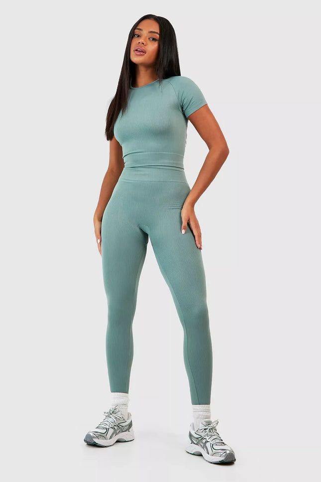 UNICORN Women's Seamless Ribbed Contour Leggings m