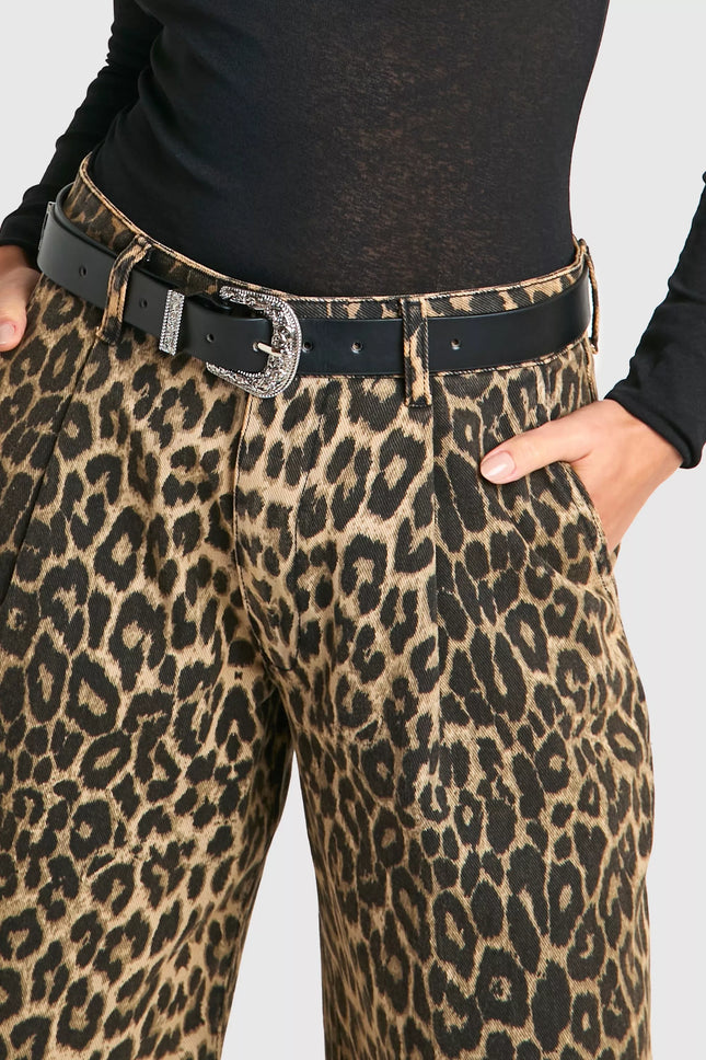 UNICORN Black Western Buckle Belt one size