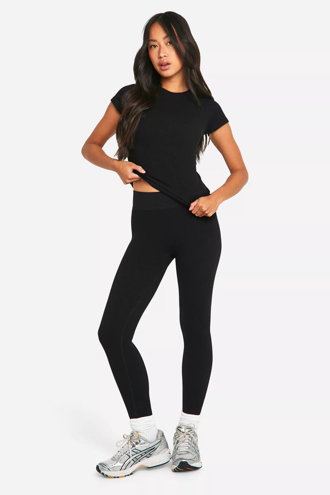 UNICORN Women's Seamless Ribbed Contour Leggings s m l