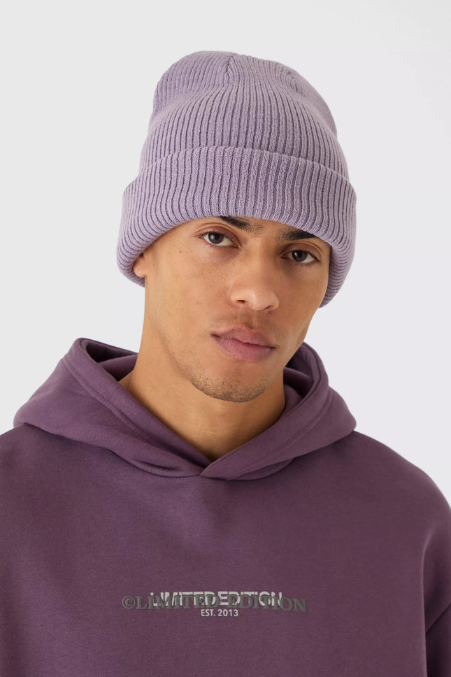 UNICORN Men's Ribbed Classic Beanie Lilac One Size
