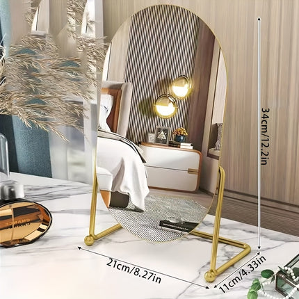 UNICORN Dressing Table Mirror, Iron Frame, silver and golden, Bathroom Vanity Mirror
