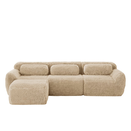 UNICORN L-Shaped Modular Sofa Suitable for Living Room, Bedroom, Office Khaki