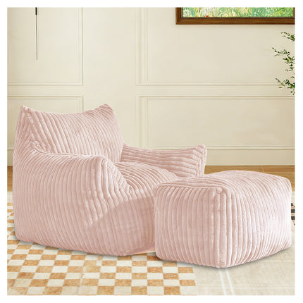 UNICORN Comfortable Bean Bag Chair with Armrests and Footstool Black White Pink Green