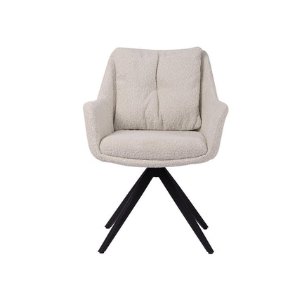 UNICORN Armchair white with 360° rotation function 66x65.50x84.50cm