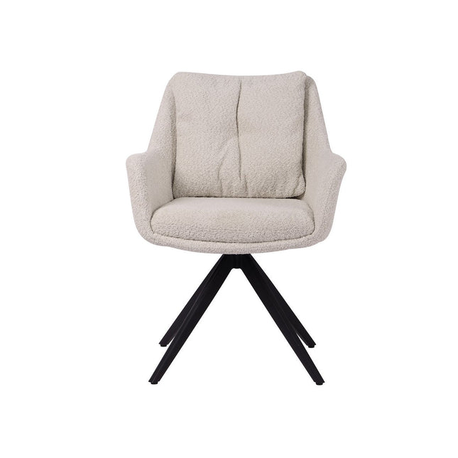 UNICORN Armchair white with 360° rotation function 66x65.50x84.50cm