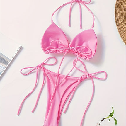 UNICORN Solid Color Sexy Rope Style Bikini Swimwear for Fashionable Women s m l