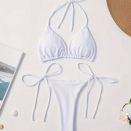 UNICORN Solid Color Sexy Rope Style Bikini Swimwear for Fashionable Women s m l