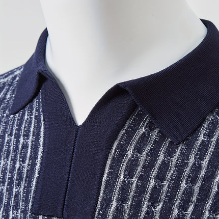 UNICORN Men's Short Sleeve Knit Shirt, Collar Pullover, Heavy Craftsmanship Twist xs s m l xl xxl