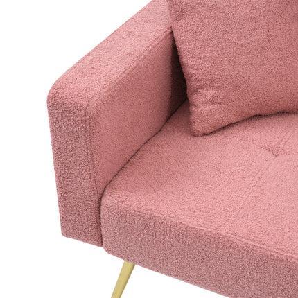UNICORN Modern minimalist sofa bed size: 175*64*72 cm angle adjustable gold bed legs sofa with cushions side storage pockets