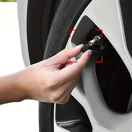 UNICORN Black PE Tire Valve Cap Set: Durable And Versatile for Car, SUV, Bike, Truck