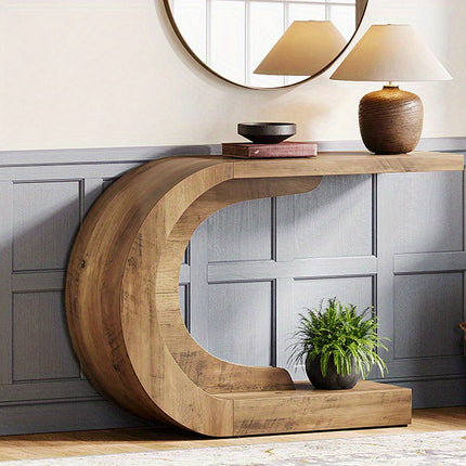 UNICORN 109.98cm Mid-Century Modern C-Shaped Console Table