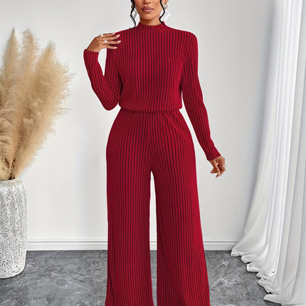UNICORN Womens Elegant Long Sleeve Wide Leg Body Suit with Clavicle Collar s m l xl