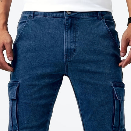 UNICORN Men'S Tapered Slim Fit Khaki Durable Jeans xs s m l xl xxl xxxl