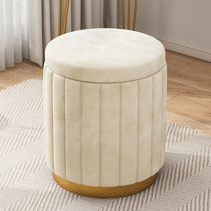 UNICORN Luxurious Lightweight Low Chair with Hidden Storage, Gray/white/pink