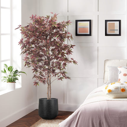 UNICORN 120Cm/160Cm Artificial Japanese Maple Tree in Deep Purple