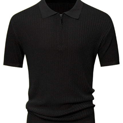 UNICORN Casual Old Money Style Textured Knit Shirt Short Sleeve Summer s m l xl xxl
